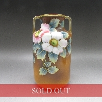 オールドノリタケ 桃花文花瓶