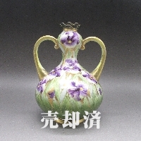 オールドノリタケ 紫花文花瓶