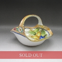 オールドノリタケ アールデコ果物文バスケット型ボウル