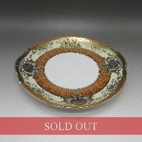 オールドノリタケ 金彩唐草文ケーキプレート