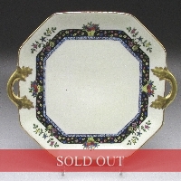 オールドノリタケ アールデコ籠入花文ケーキプレート