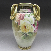 オールドノリタケ 金彩薔薇文花瓶