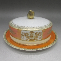 オールドノリタケ アールデコ唐草文バターディッシュ