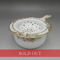 オールドノリタケ 花文ティーストレイナー