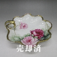 オールドノリタケ 花押サイン入薔薇文ナッピー