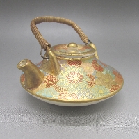 薩摩焼 越田 花文酒注器