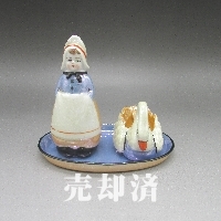 オールドノリタケ 少女とアヒルのコンディメントセット