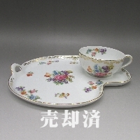 オールドノリタケ 花文スナックセット