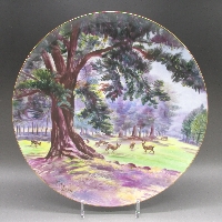 プレミアノリタケ T.Ogawaサイン入風景文飾皿
