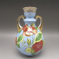 オールドノリタケ アールデコ花文把手付花瓶