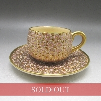 薩摩焼 花尽文洋茶碗