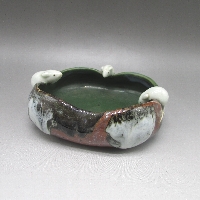 隅田焼 香二 高浮彫鼠図鉢