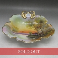 オールドノリタケ アールデコ湖畔小屋文ボウル