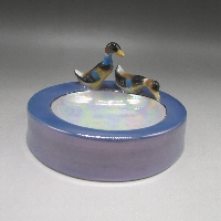 オールドノリタケ 鳥フィギュア付ピンディッシュ