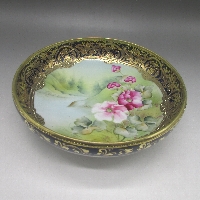 オールドノリタケ コバルト金盛り花文ボウル