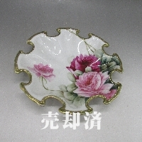 オールドノリタケ 花押サイン入薔薇文皿