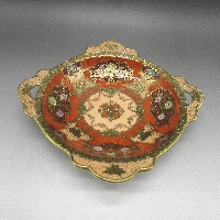 オールドノリタケ 金盛り花文ボウル