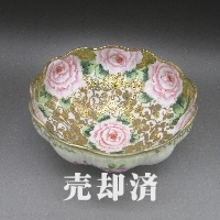 オールドノリタケ 金彩薔薇文三脚付きボウル