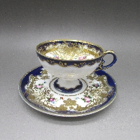 オールドノリタケ 金彩薔薇文カップ＆ソーサー