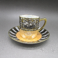 オールドノリタケ アールデコ果物文カップ＆ソーサー