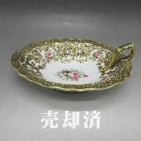 オールドノリタケ 金盛ジュール薔薇文把手付ボウル