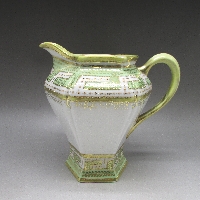 オールドノリタケ 金点盛り葉文ピッチャー