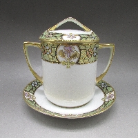 オールドノリタケ 花文コンデンスミルク入れ