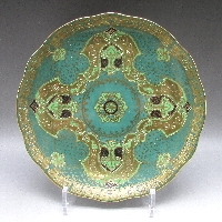 オールドノリタケ 金盛り唐草文皿