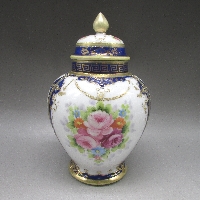 オールドノリタケ 薔薇文飾壺